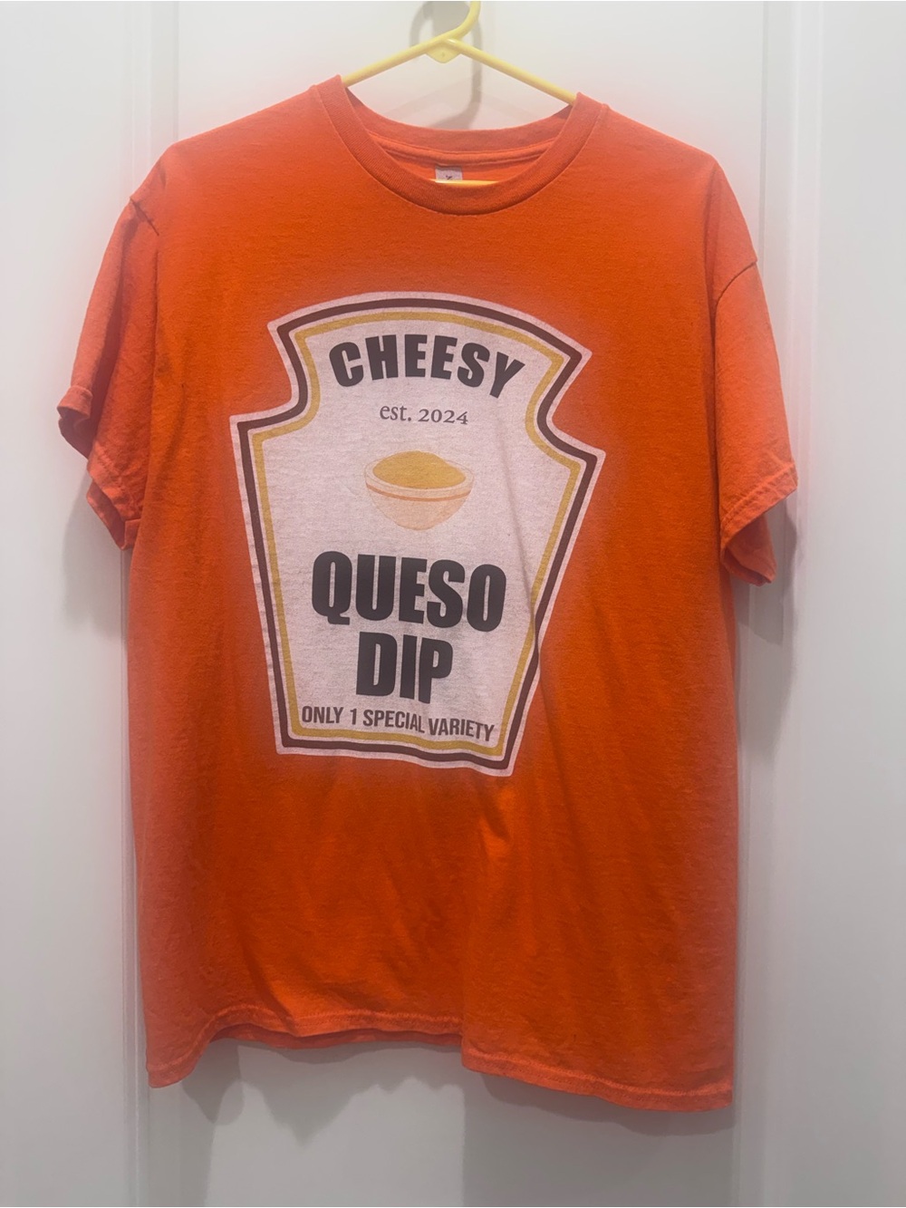 Gildan Orange 'Cheesy Queso Dip' Graphic Tee